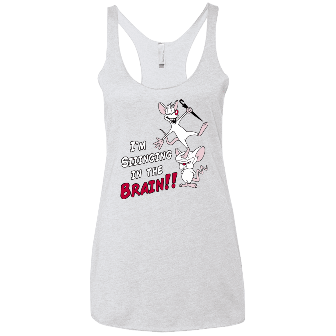 T-Shirts Heather White / X-Small Singing In The Brain Women's Triblend Racerback Tank