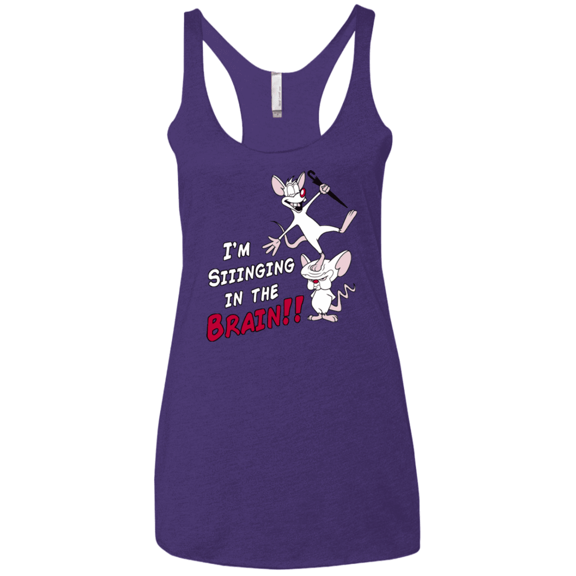 T-Shirts Purple Rush / X-Small Singing In The Brain Women's Triblend Racerback Tank