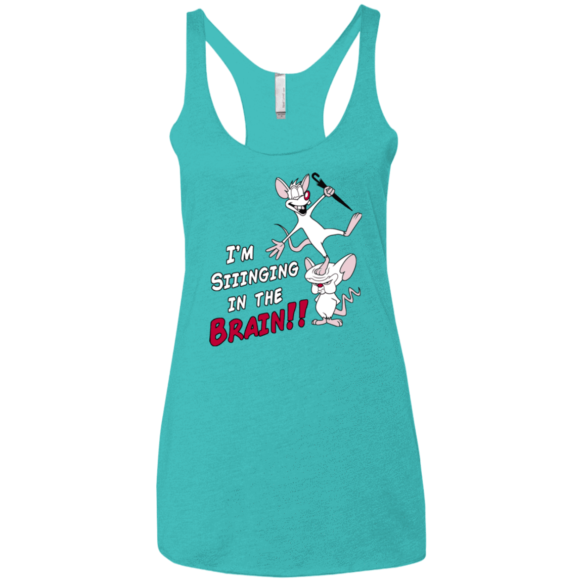 T-Shirts Tahiti Blue / X-Small Singing In The Brain Women's Triblend Racerback Tank