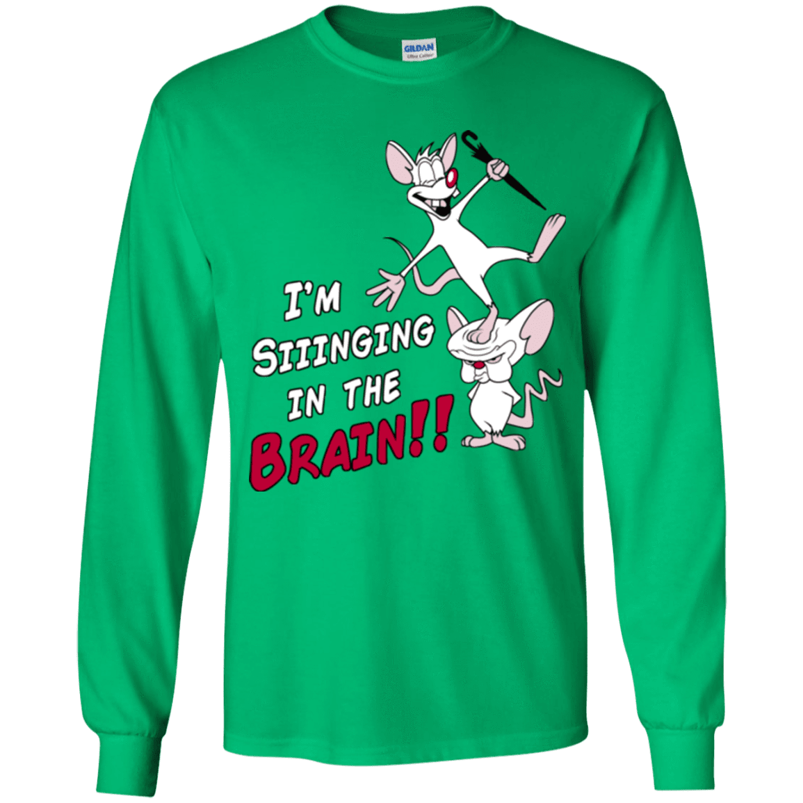 T-Shirts Irish Green / YS Singing In The Brain Youth Long Sleeve T-Shirt