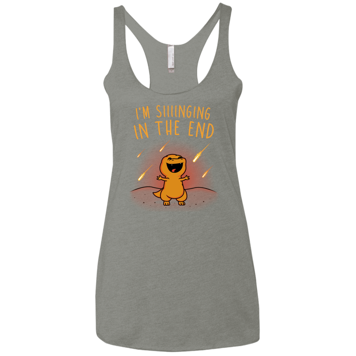 Singing in the End Women's Triblend Racerback Tank