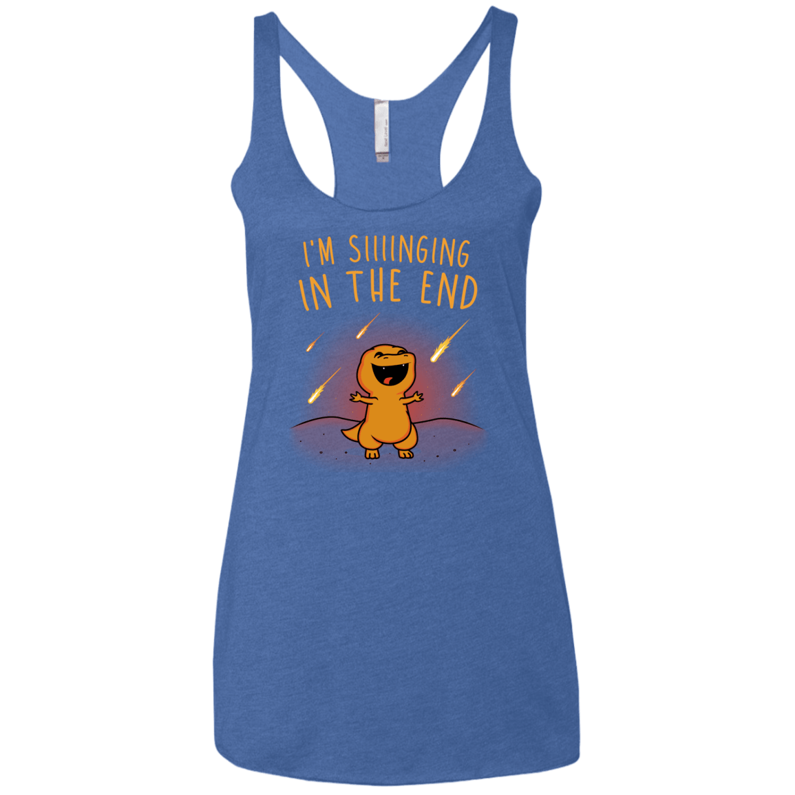 Singing in the End Women's Triblend Racerback Tank