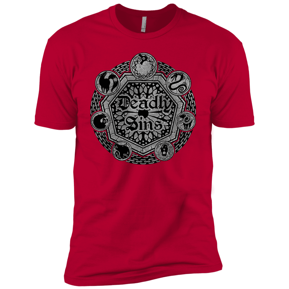 T-Shirts Red / YXS Sins Shield Boys Premium T-Shirt