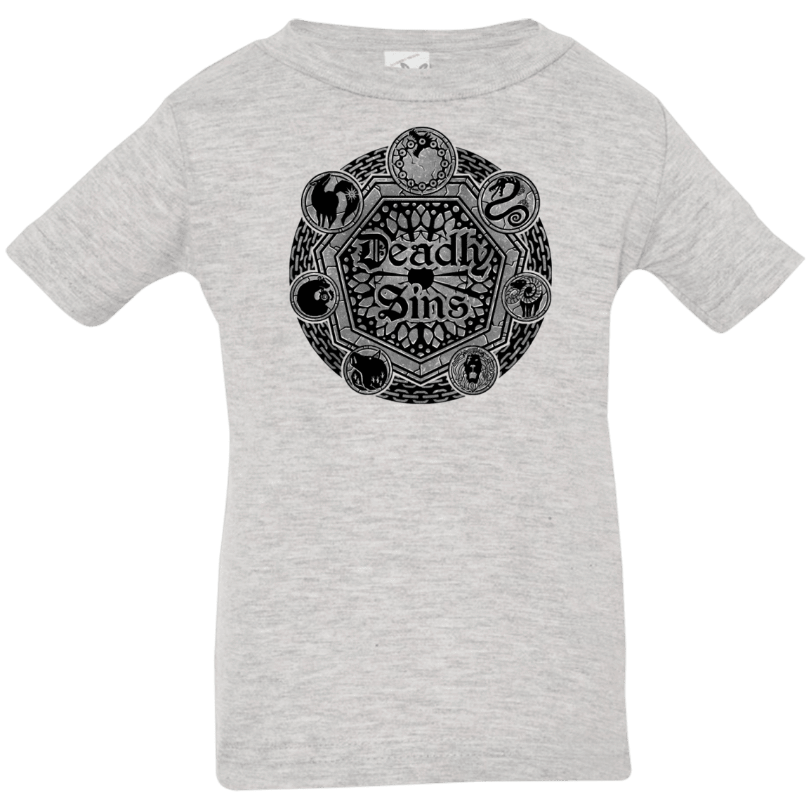 T-Shirts Heather Grey / 6 Months Sins Shield Infant Premium T-Shirt