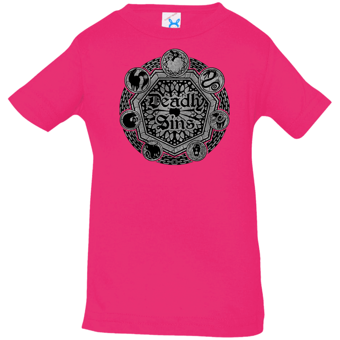 T-Shirts Hot Pink / 6 Months Sins Shield Infant Premium T-Shirt