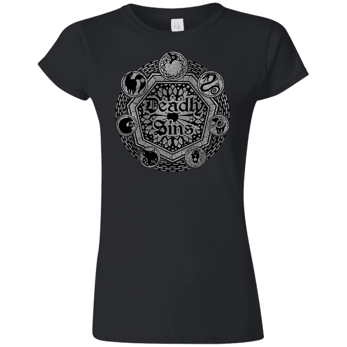 T-Shirts Black / S Sins Shield Junior Slimmer-Fit T-Shirt