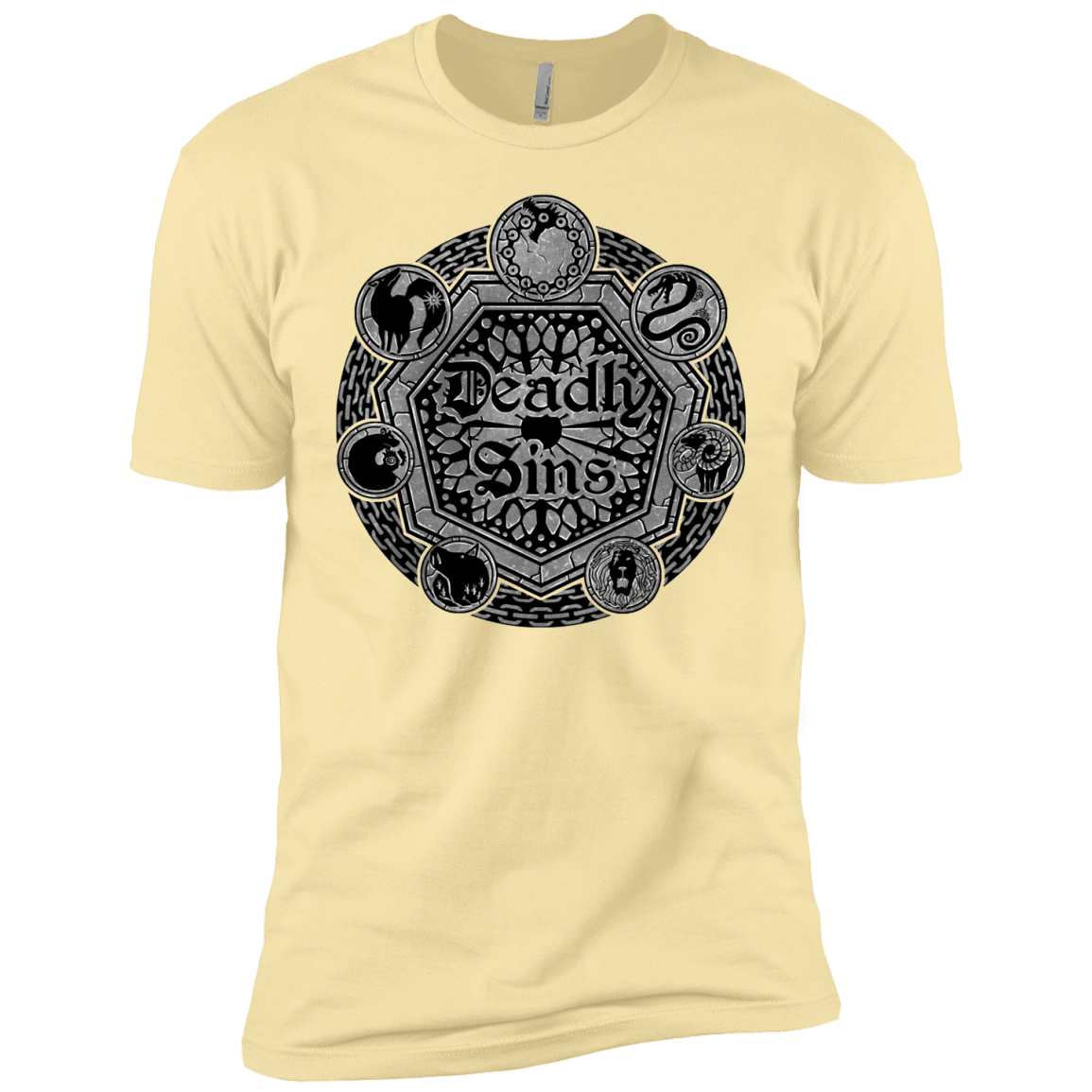 T-Shirts Banana Cream / X-Small Sins Shield Men's Premium T-Shirt