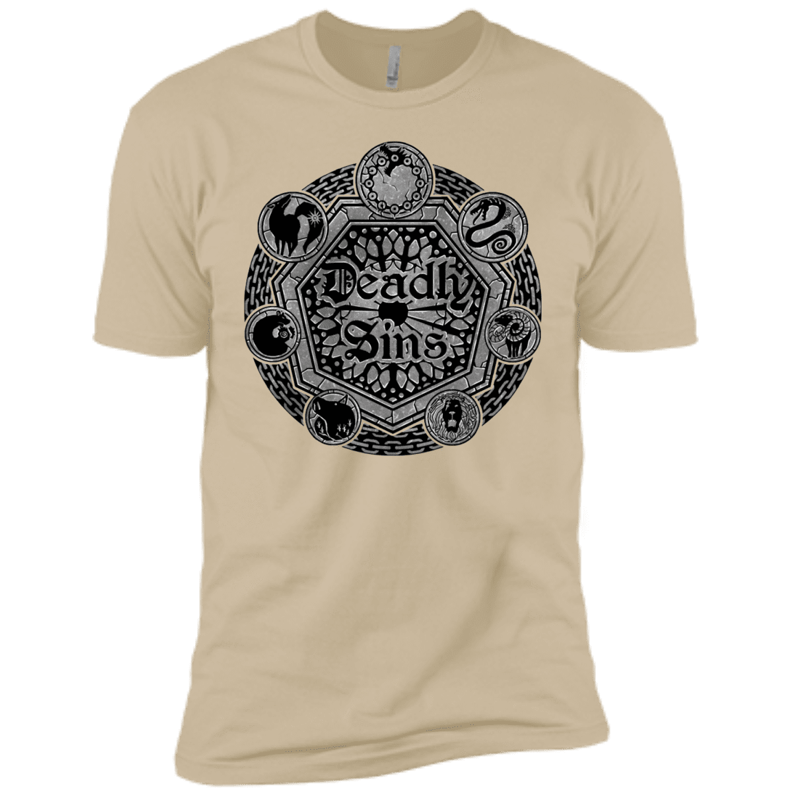 T-Shirts Sand / X-Small Sins Shield Men's Premium T-Shirt