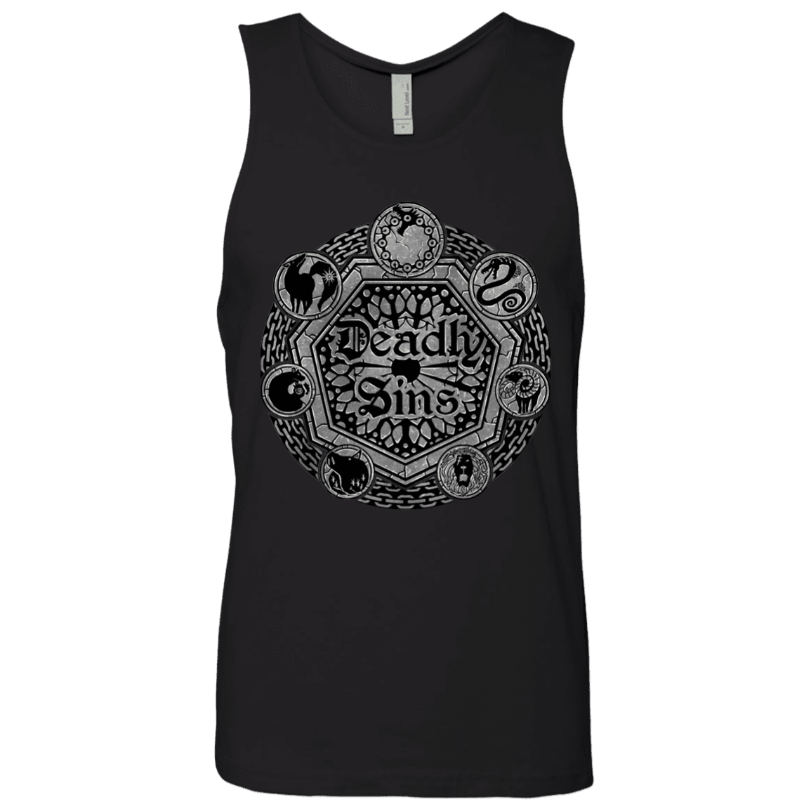 T-Shirts Black / S Sins Shield Men's Premium Tank Top
