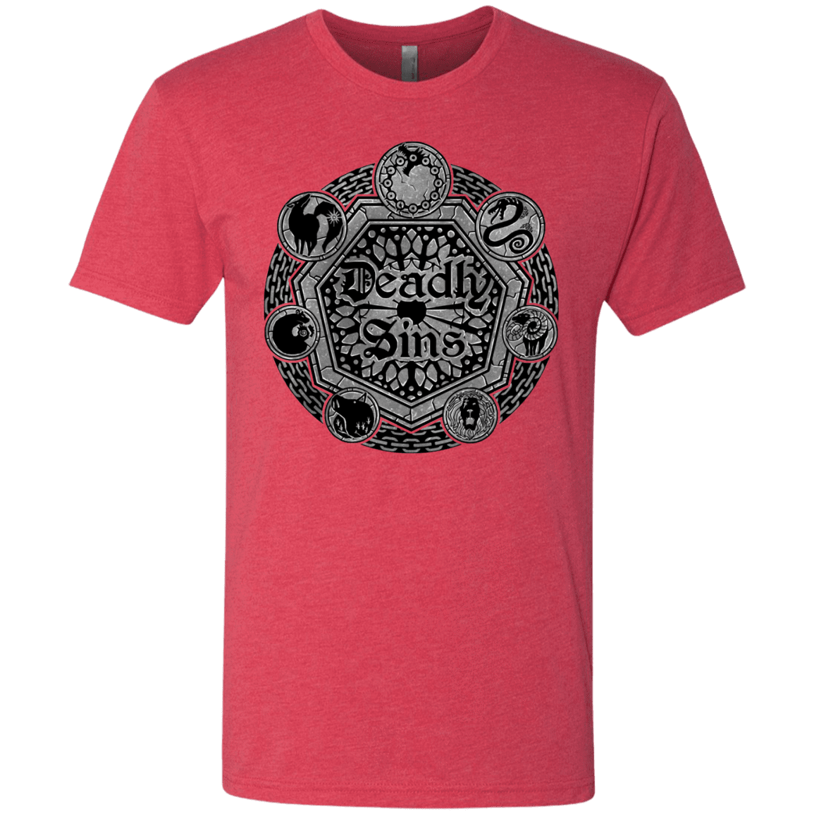 T-Shirts Vintage Red / S Sins Shield Men's Triblend T-Shirt