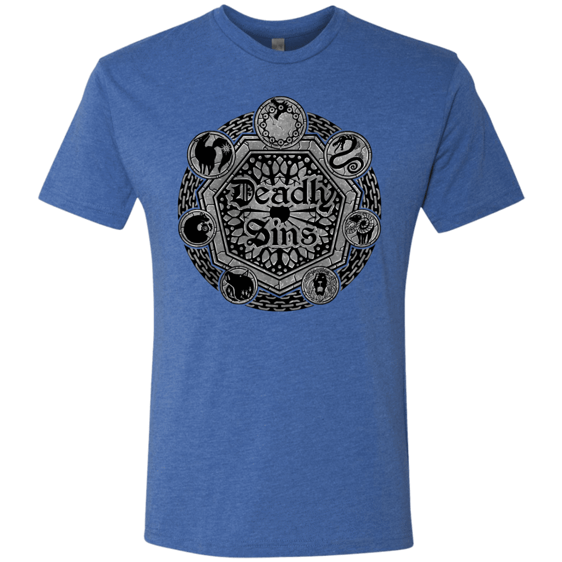 T-Shirts Vintage Royal / S Sins Shield Men's Triblend T-Shirt