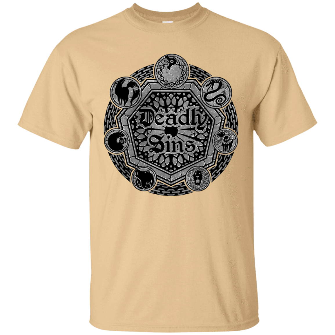 T-Shirts Vegas Gold / S Sins Shield T-Shirt