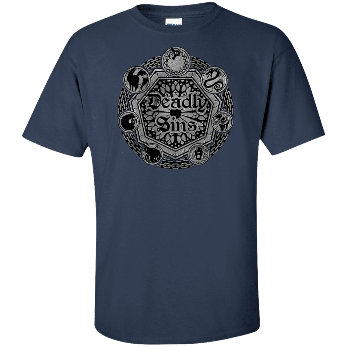 T-Shirts Navy / XLT Sins Shield Tall T-Shirt