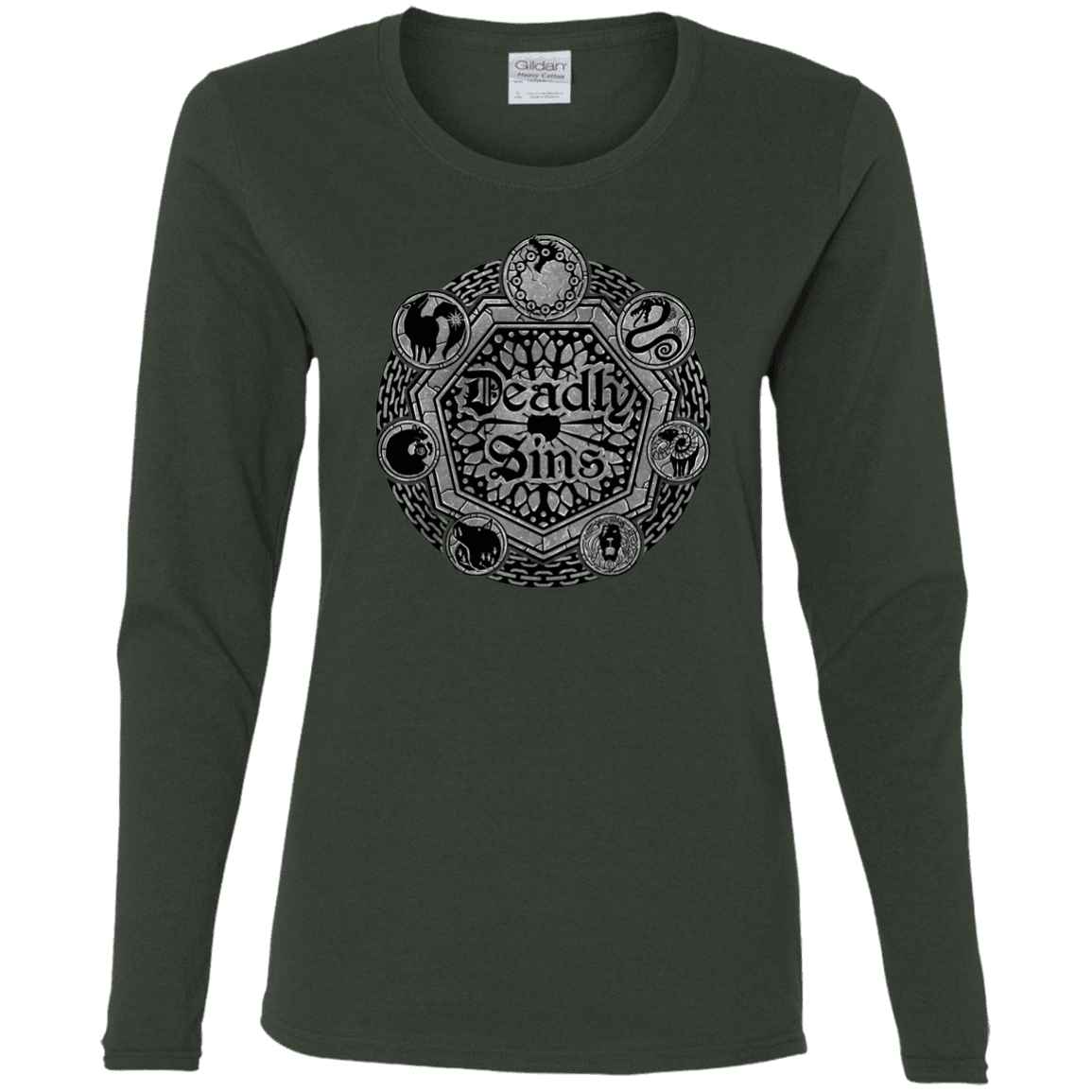 T-Shirts Forest / S Sins Shield Women's Long Sleeve T-Shirt