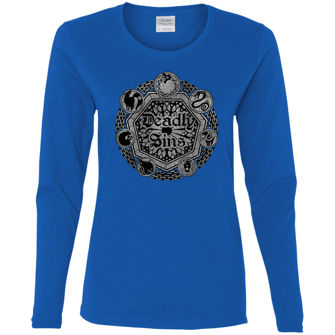T-Shirts Royal / S Sins Shield Women's Long Sleeve T-Shirt