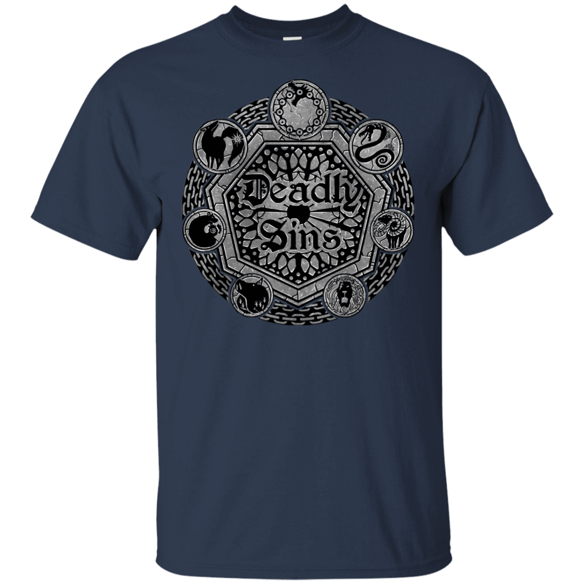 T-Shirts Navy / YXS Sins Shield Youth T-Shirt