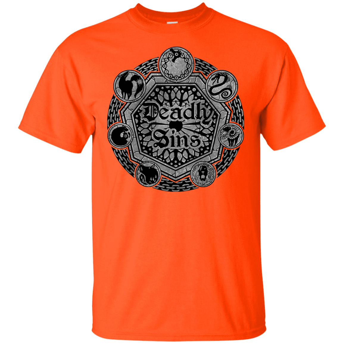 T-Shirts Orange / YXS Sins Shield Youth T-Shirt
