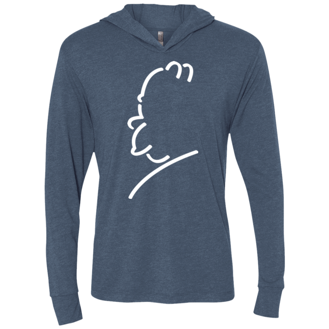 T-Shirts Indigo / X-Small Sir Alfred J Triblend Long Sleeve Hoodie Tee