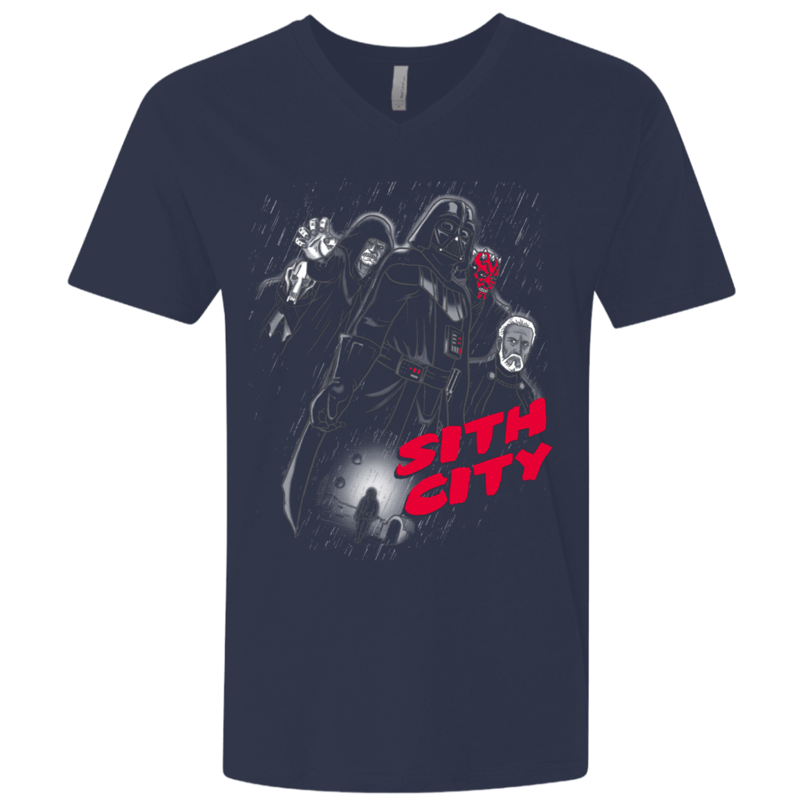 T-Shirts Midnight Navy / X-Small Sith city Men's Premium V-Neck