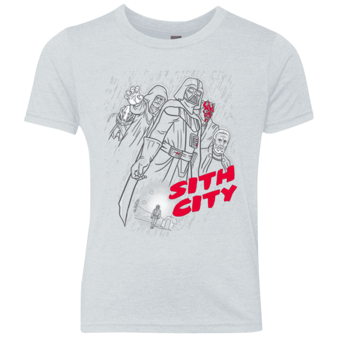 T-Shirts Heather White / YXS Sith city Youth Triblend T-Shirt