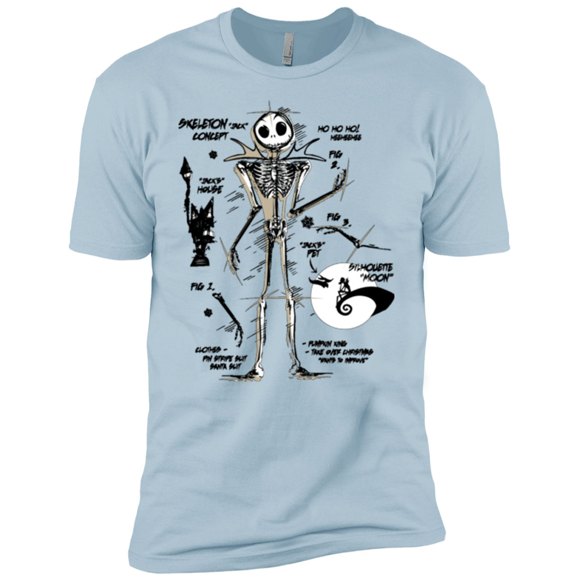 T-Shirts Light Blue / YXS Skeleton Concept Boys Premium T-Shirt