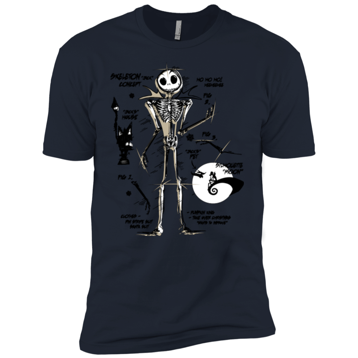 T-Shirts Midnight Navy / YXS Skeleton Concept Boys Premium T-Shirt