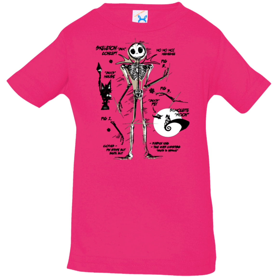 T-Shirts Hot Pink / 6 Months Skeleton Concept Infant Premium T-Shirt