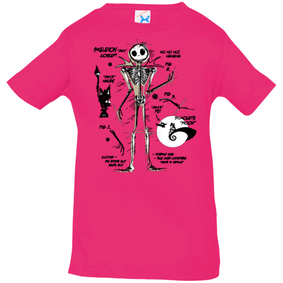 T-Shirts Hot Pink / 6 Months Skeleton Concept Infant Premium T-Shirt