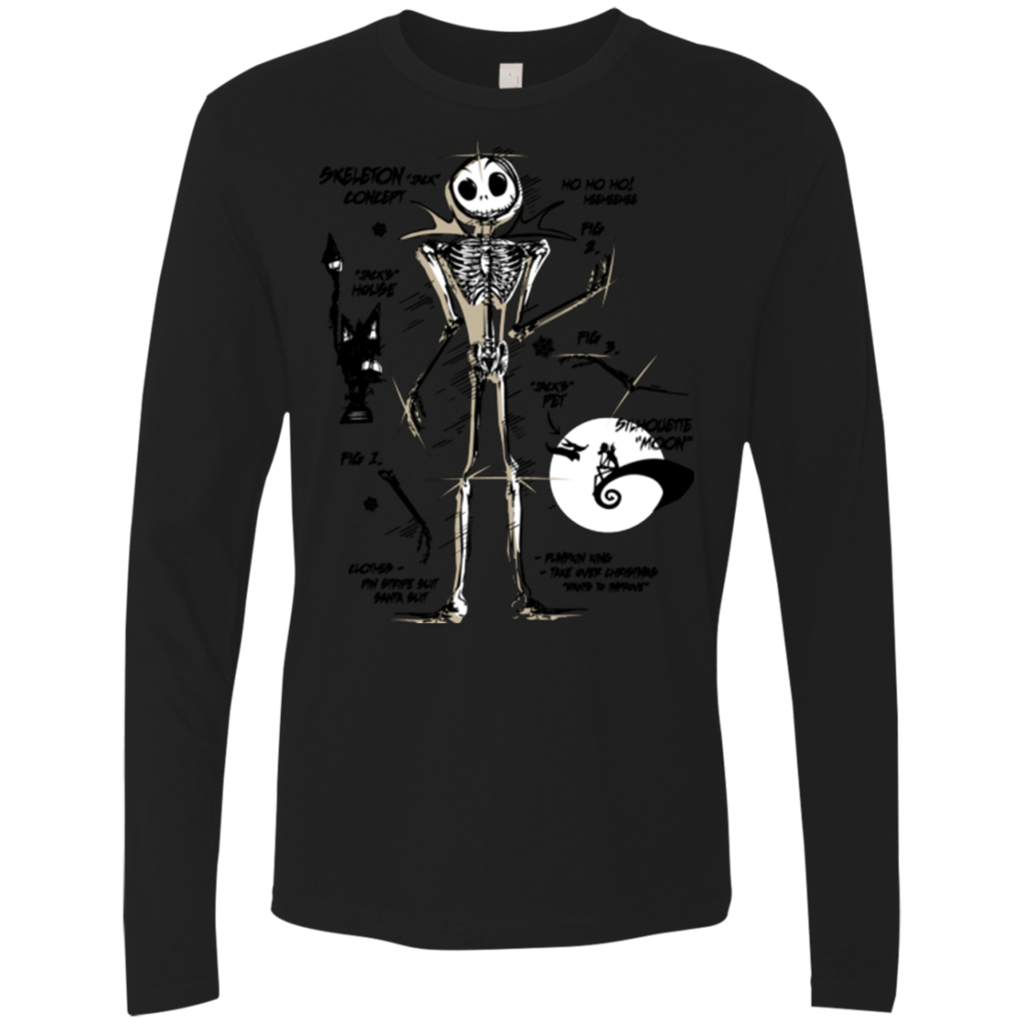 T-Shirts Black / Small Skeleton Concept Men's Premium Long Sleeve