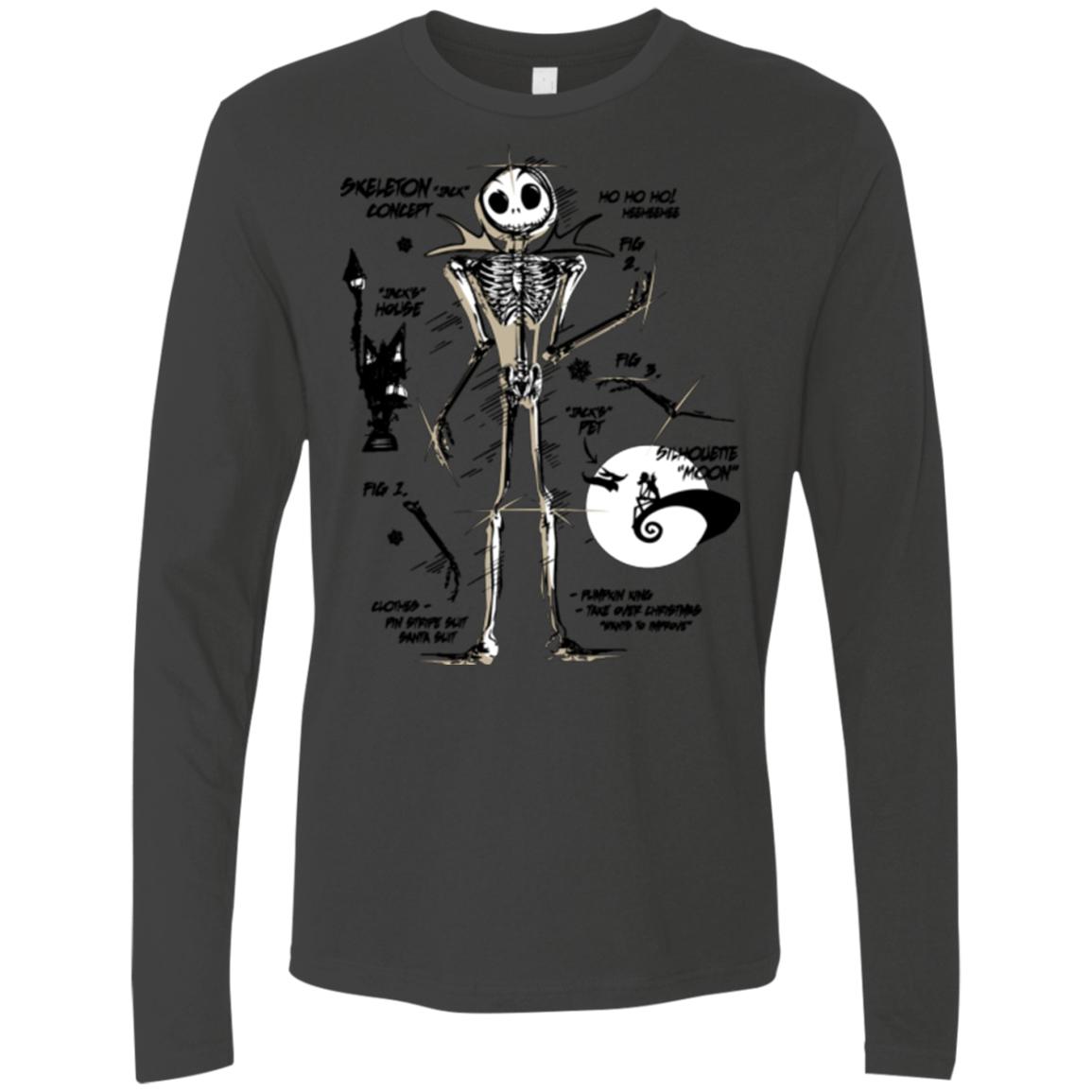 T-Shirts Heavy Metal / Small Skeleton Concept Men's Premium Long Sleeve