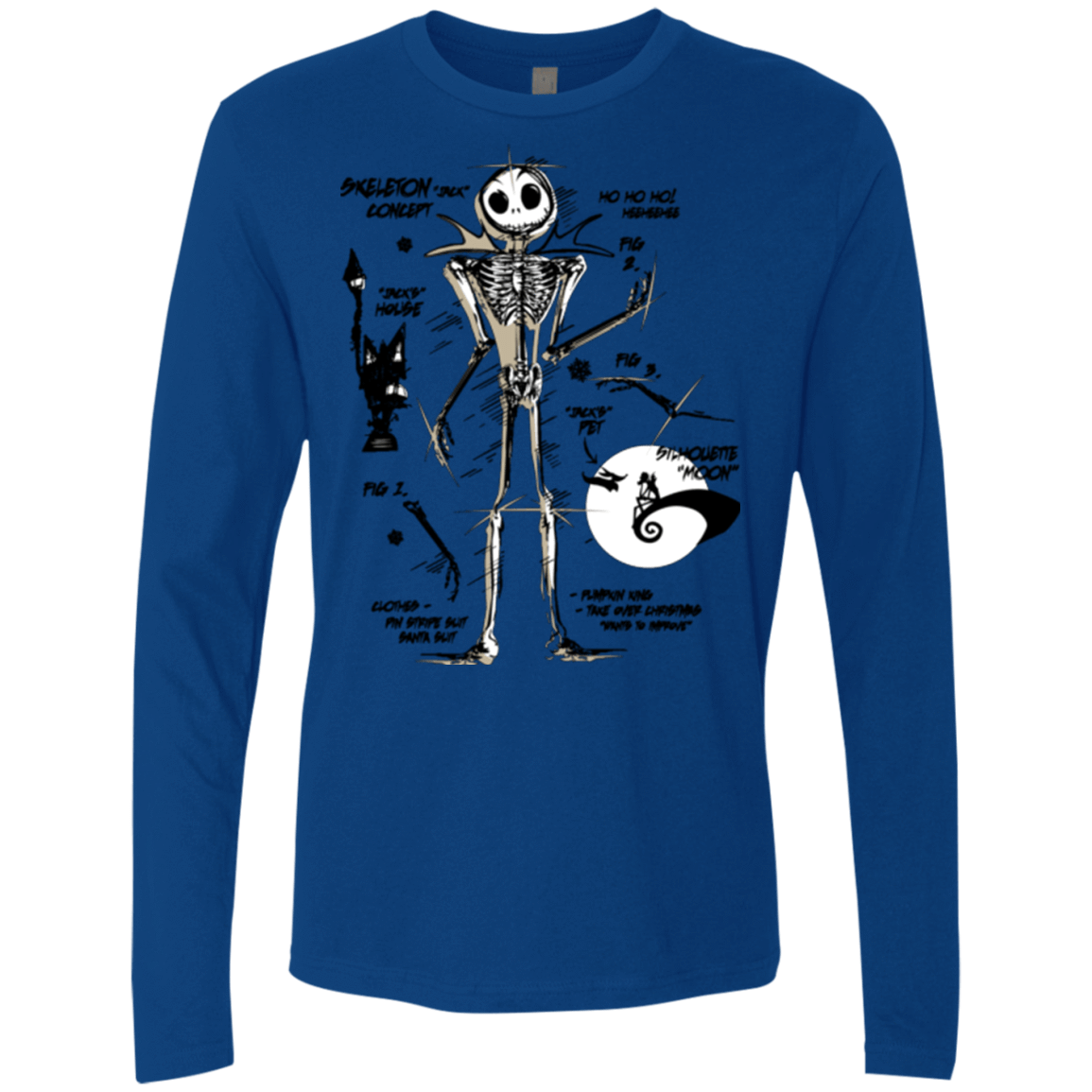 T-Shirts Royal / Small Skeleton Concept Men's Premium Long Sleeve