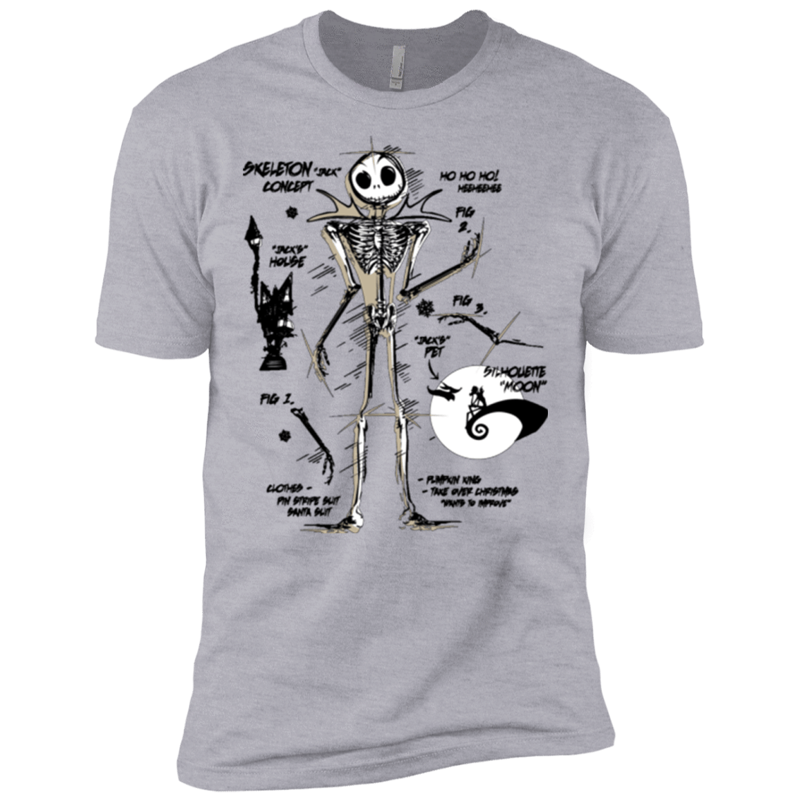 T-Shirts Heather Grey / X-Small Skeleton Concept Men's Premium T-Shirt