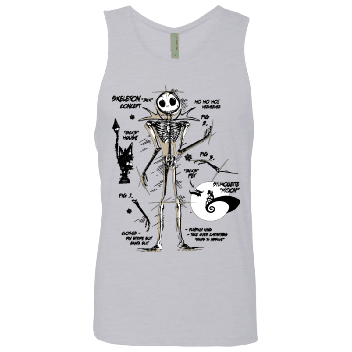 T-Shirts Heather Grey / Small Skeleton Concept Men's Premium Tank Top