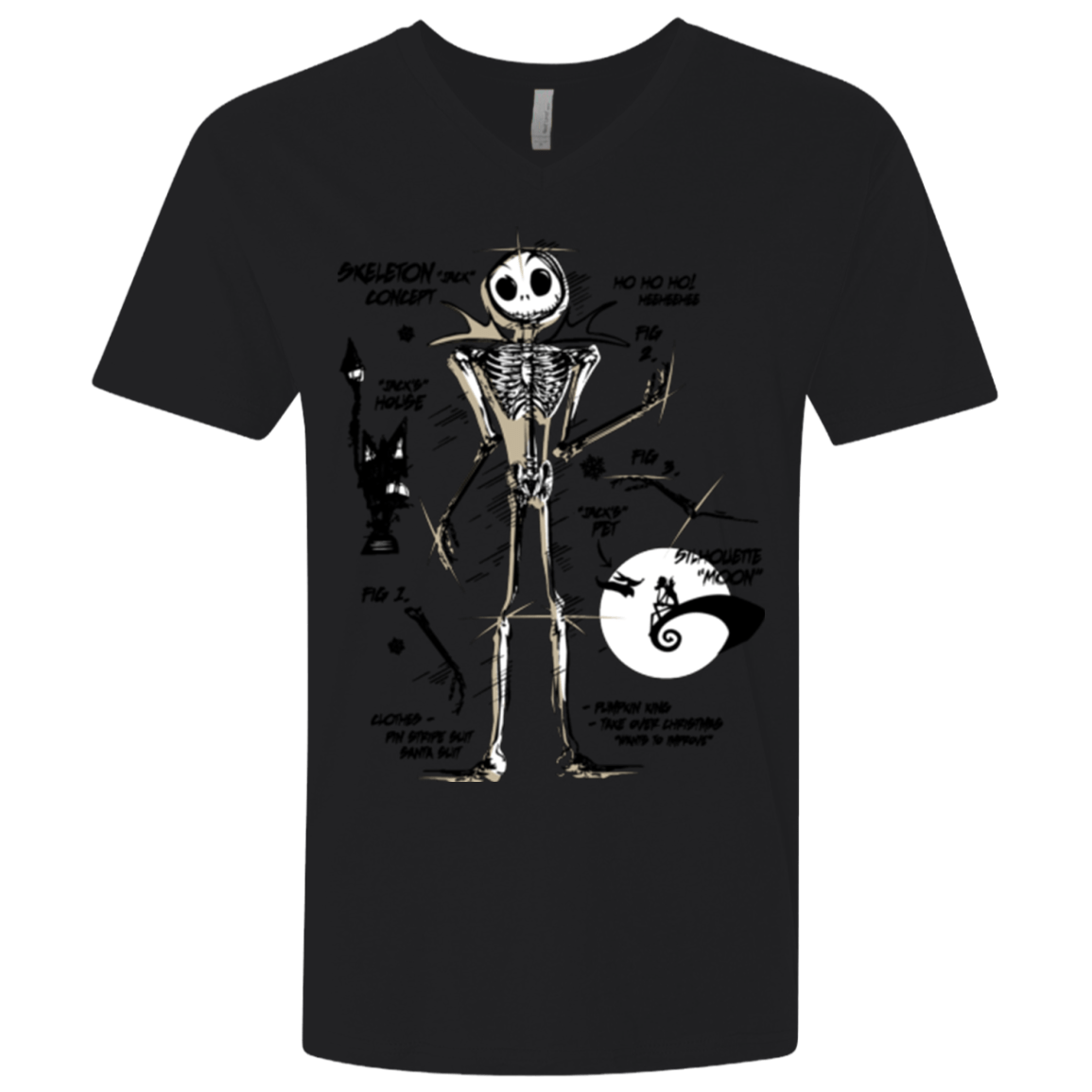 T-Shirts Black / X-Small Skeleton Concept Men's Premium V-Neck