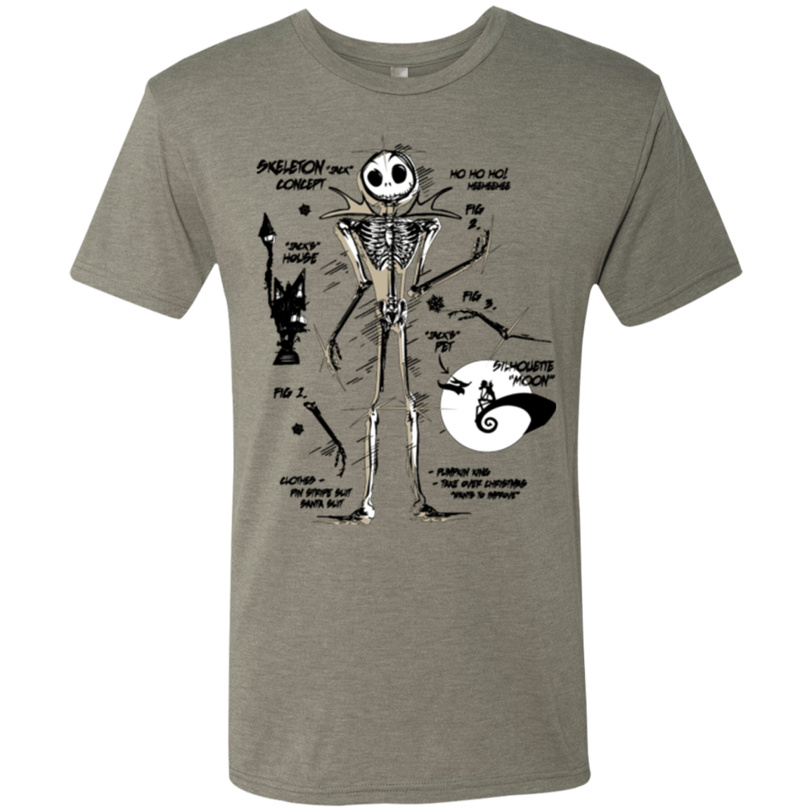 T-Shirts Venetian Grey / Small Skeleton Concept Men's Triblend T-Shirt
