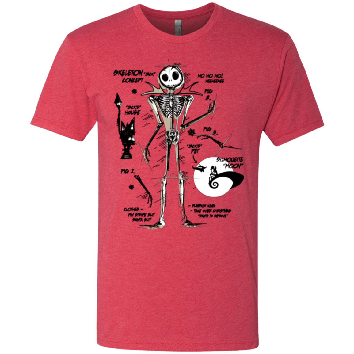 T-Shirts Vintage Red / Small Skeleton Concept Men's Triblend T-Shirt