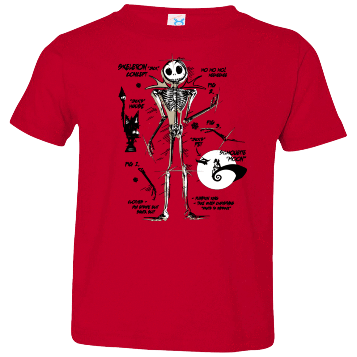 T-Shirts Red / 2T Skeleton Concept Toddler Premium T-Shirt