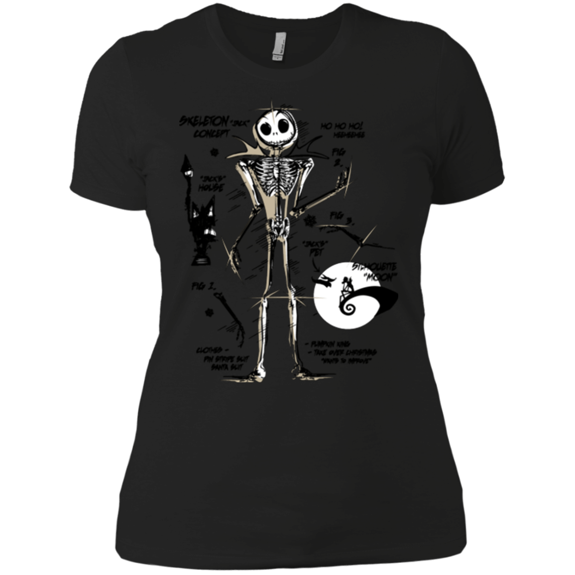 T-Shirts Black / X-Small Skeleton Concept Women's Premium T-Shirt