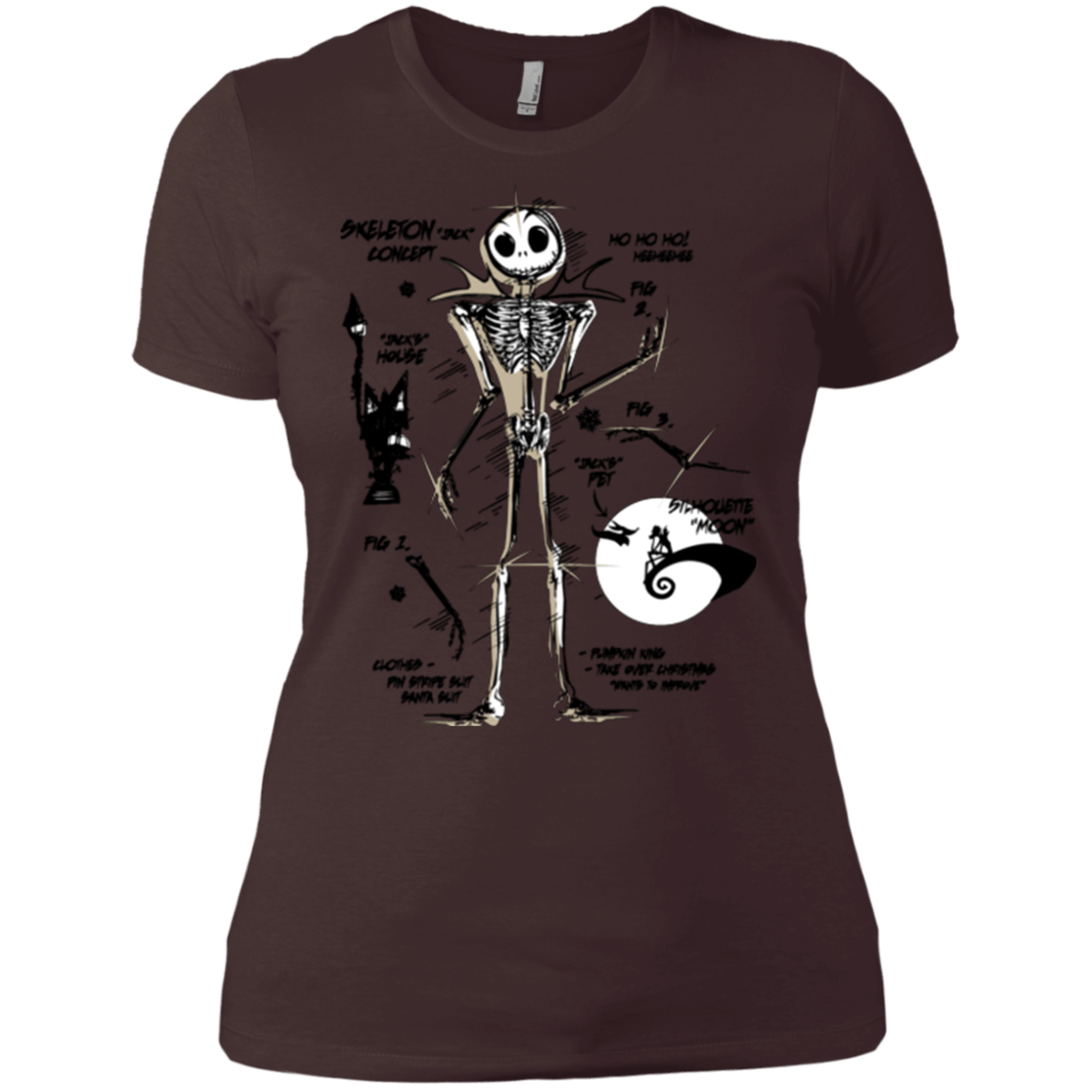 T-Shirts Dark Chocolate / X-Small Skeleton Concept Women's Premium T-Shirt