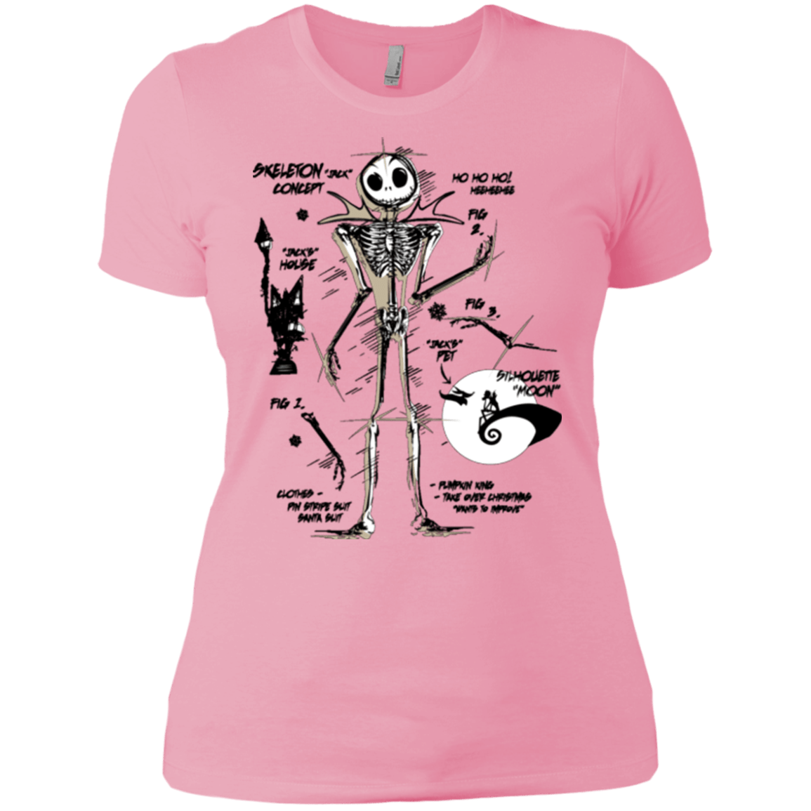 T-Shirts Light Pink / X-Small Skeleton Concept Women's Premium T-Shirt