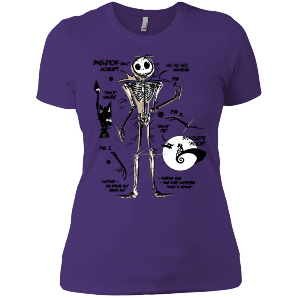 T-Shirts Purple / X-Small Skeleton Concept Women's Premium T-Shirt