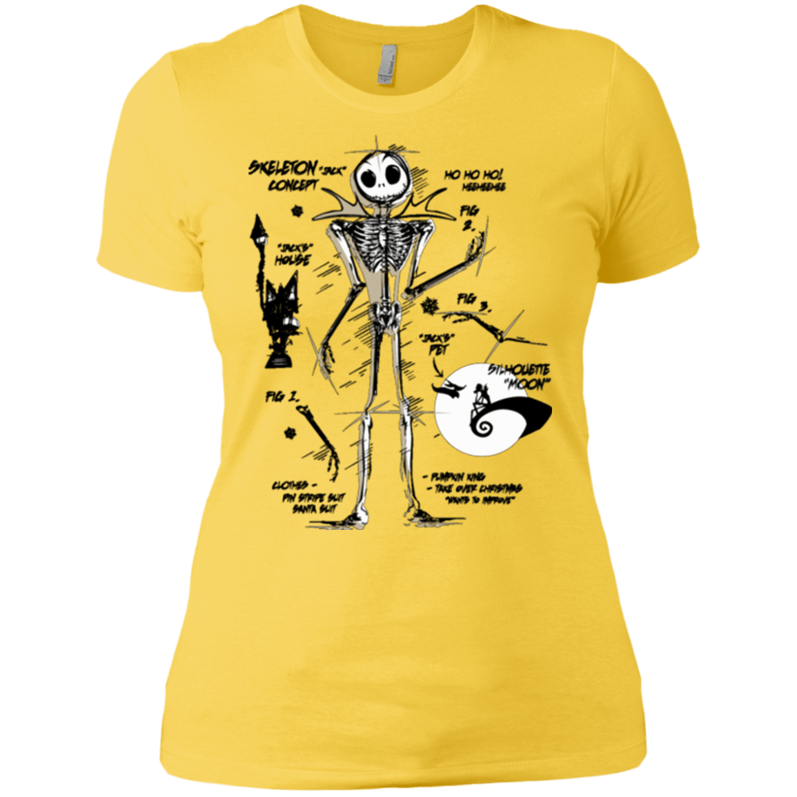 T-Shirts Vibrant Yellow / X-Small Skeleton Concept Women's Premium T-Shirt