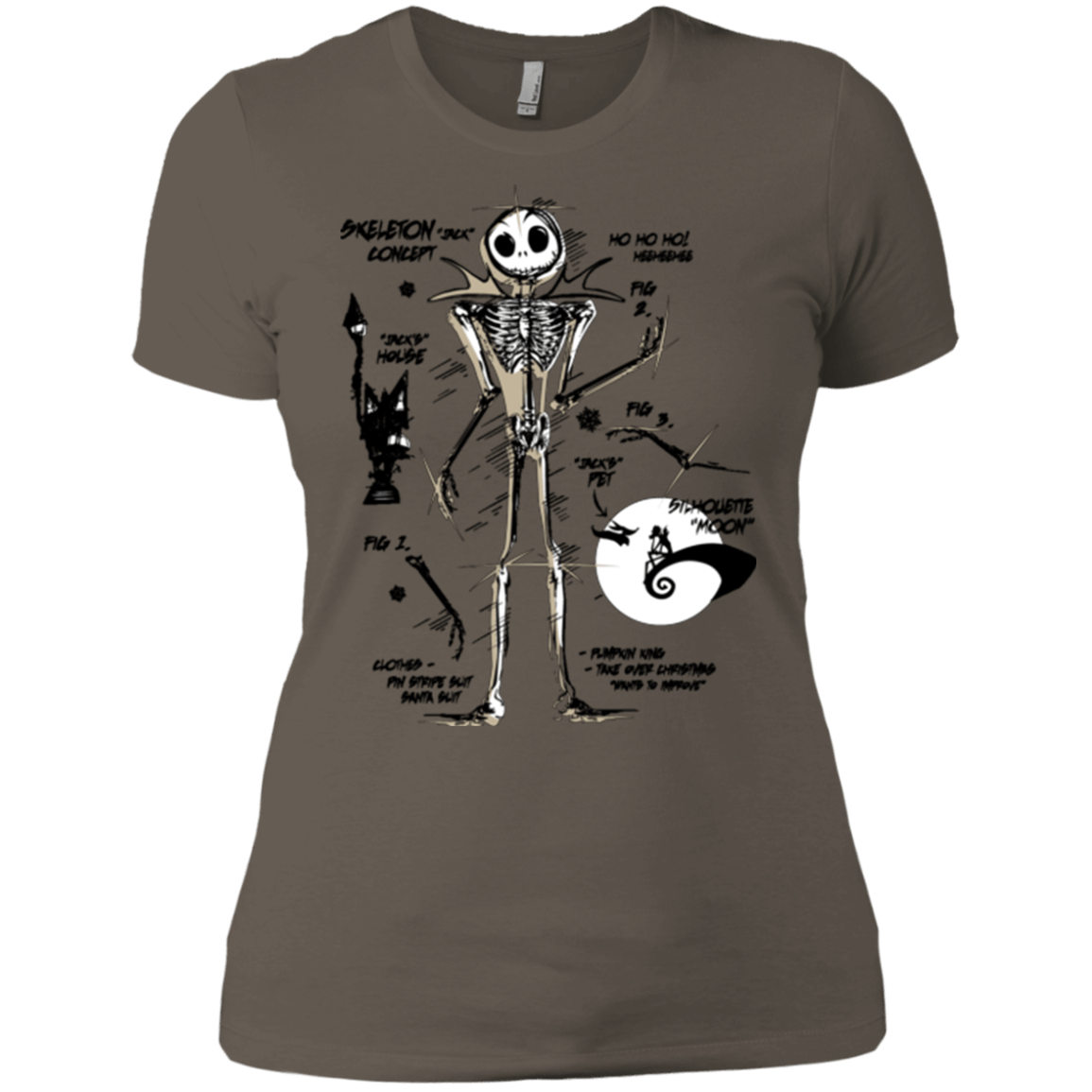 T-Shirts Warm Grey / X-Small Skeleton Concept Women's Premium T-Shirt