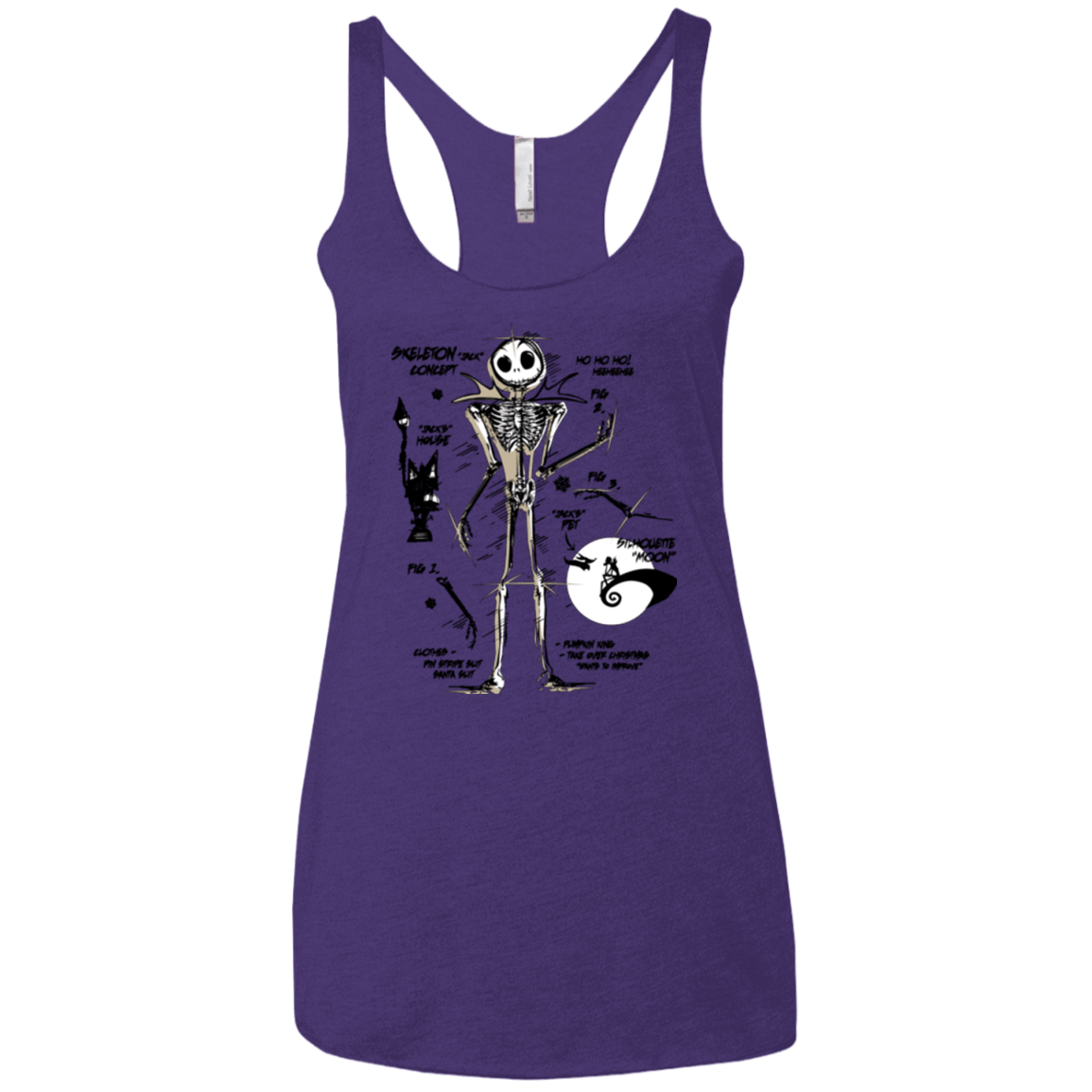 T-Shirts Purple / X-Small Skeleton Concept Women's Triblend Racerback Tank