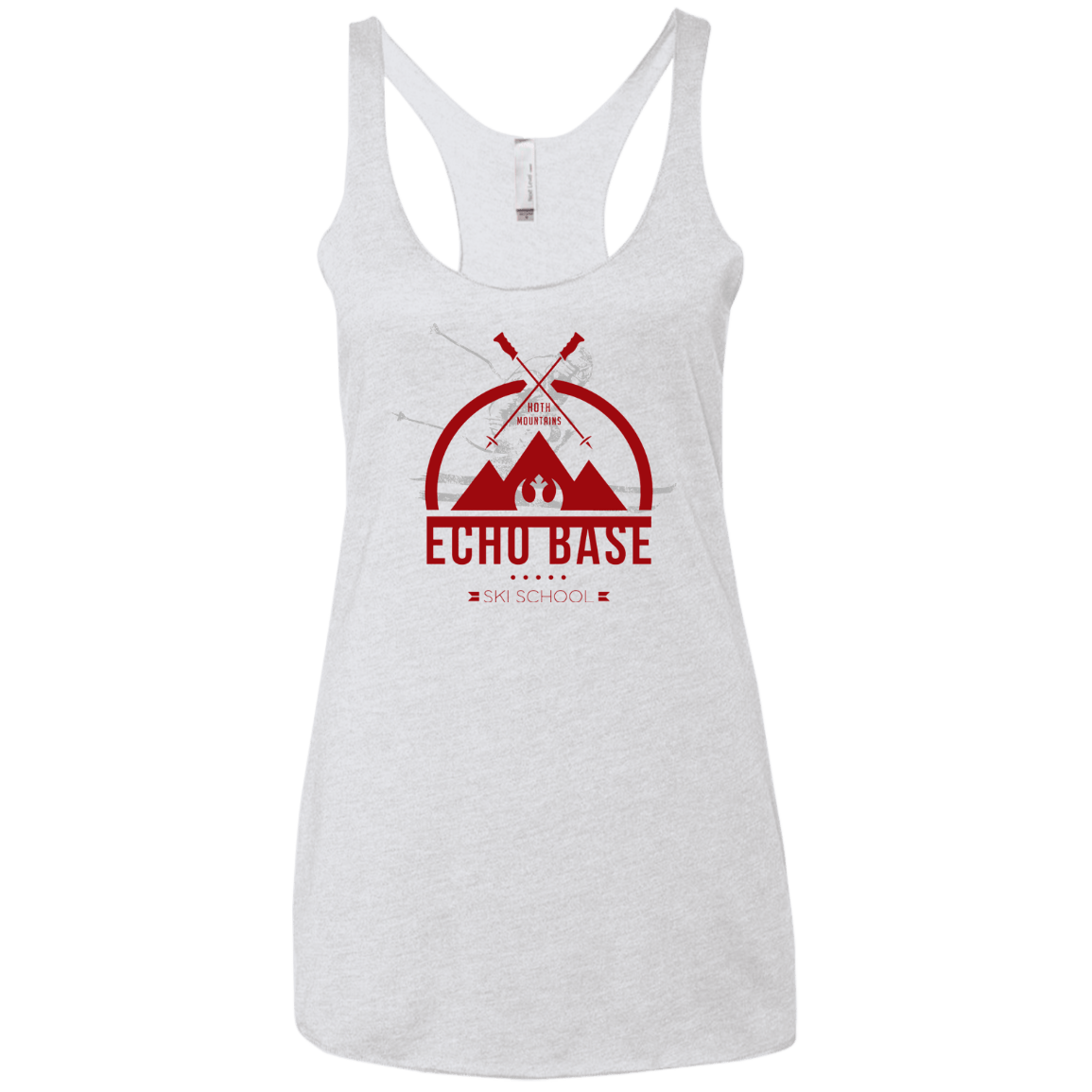 T-Shirts Heather White / X-Small Ski School Women's Triblend Racerback Tank