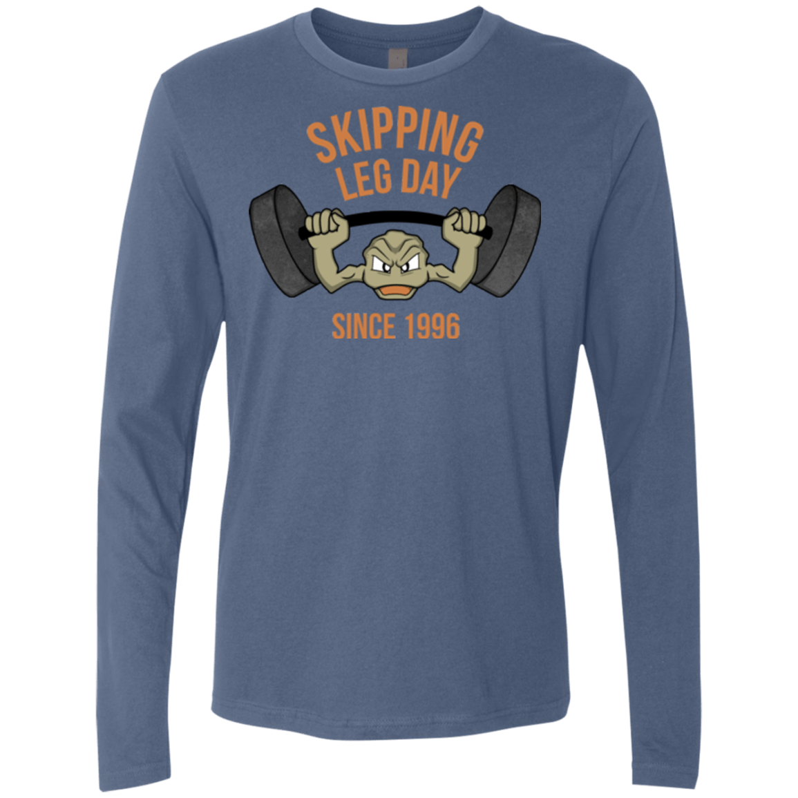 T-Shirts Indigo / Small Skipping Leg Day Men's Premium Long Sleeve