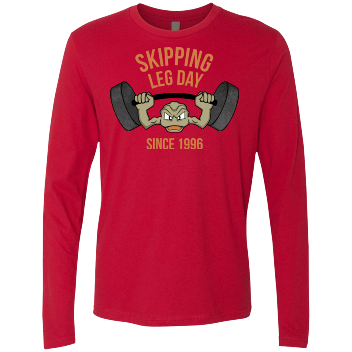 T-Shirts Red / Small Skipping Leg Day Men's Premium Long Sleeve