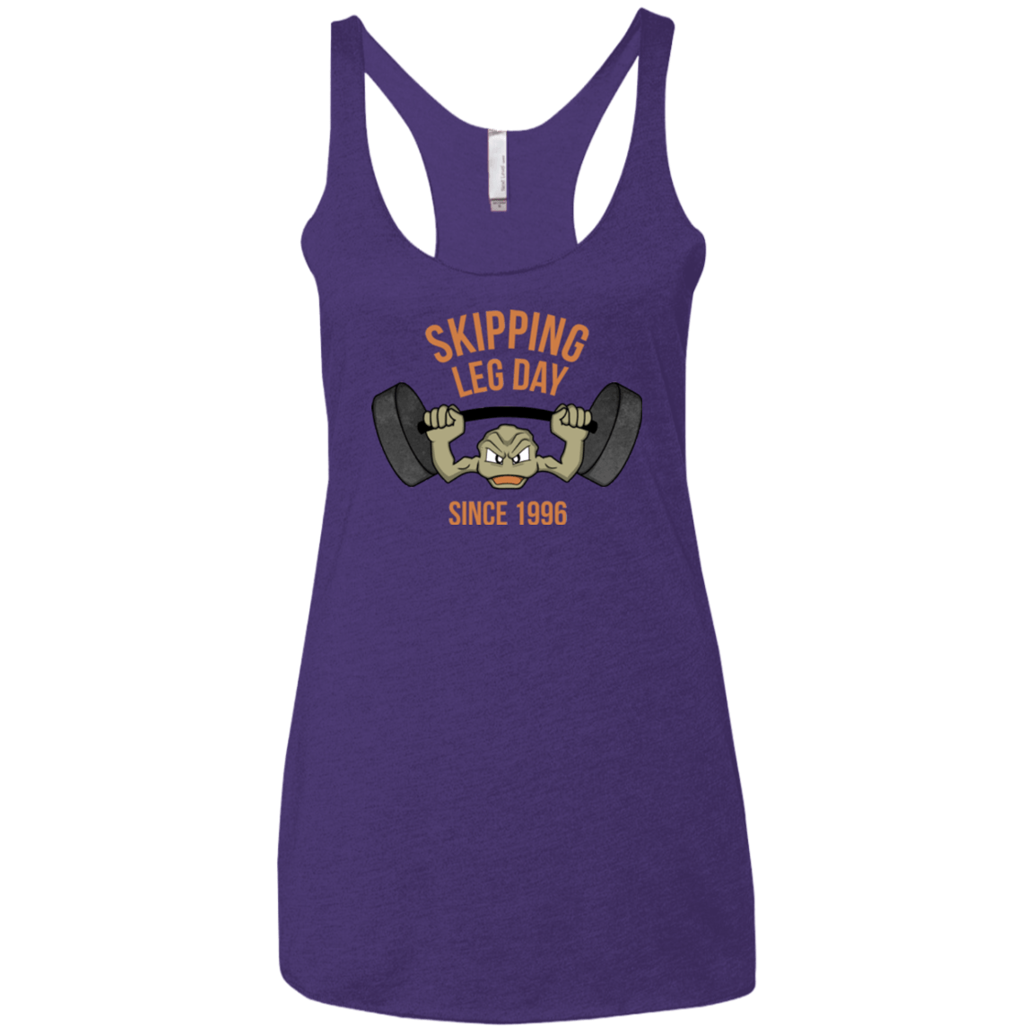 T-Shirts Purple / X-Small Skipping Leg Day Women's Triblend Racerback Tank
