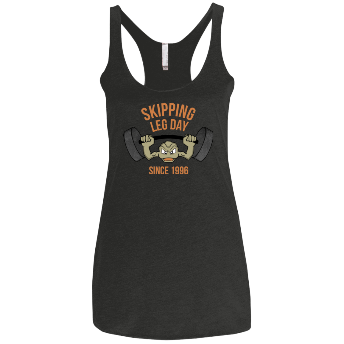 T-Shirts Vintage Black / X-Small Skipping Leg Day Women's Triblend Racerback Tank