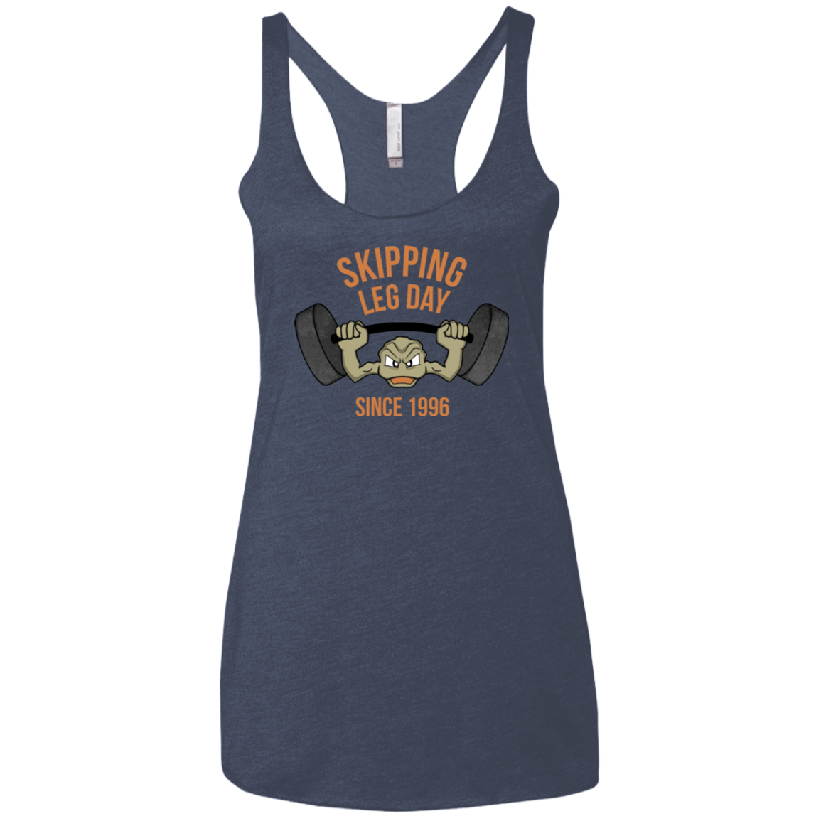 T-Shirts Vintage Navy / X-Small Skipping Leg Day Women's Triblend Racerback Tank